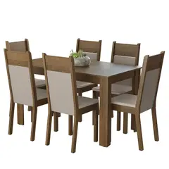 MADESA - Juego de Comedor Bahamas con 6 Sillas