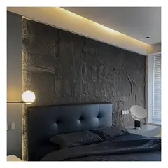 GENERICO - Panel de Piedra Cincelada 120 x 60cm x 30mm - Negro