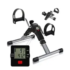 GENERICO - Pedalera Ejercitador Digital Piernas Brazos Plegable Vip