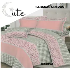 CUTE - JUEGO DE SÁBANAS QUEEN