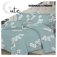 CUTE - JUEGO DE SÁBANAS QUEEN