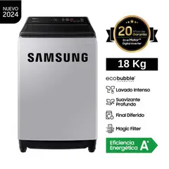 SAMSUNG - Lavadora EcoBubble™ 18kg WA18CG6441BD - Gris