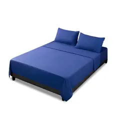 GENERICO - Juego De Sábana Okaeri 2 Plazas - Azul