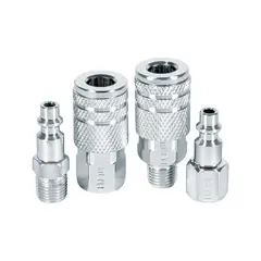 PRETUL - Conectores y Acoples Rápidos 4 und para compresora de aire,