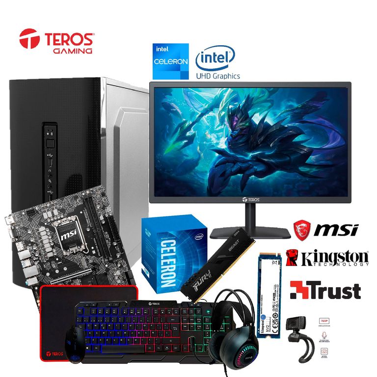 CPU Intel Celeron G5905 Monitor 19 Ram 8GB SSD 500GB