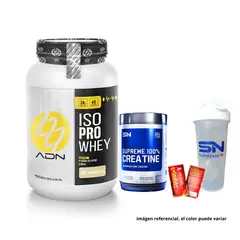 ADN - ISO PRO WHEY 1.1 KG COOKIES + 100% CREATINE SUPREME 500 GR+ SHAKER