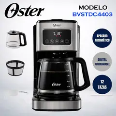 OSTER - Cafetera programable de 12 tazas con pantalla táctil Oster® BVSTDC4403