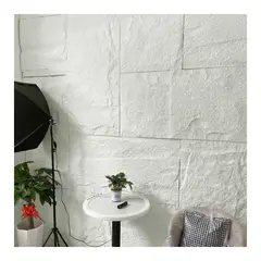 GENERICO - Panel de Piedra Cincelada Caja de 10un - 120 x 60cm x 30mm - Blanco