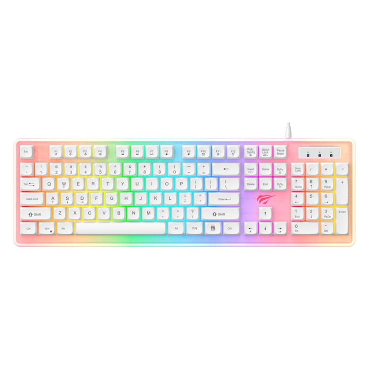 Teclado KB876L-SP Gamer Gamenote Blanco
