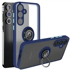 GENERICO - FUNDA CASE PARA SAMSUNG A55 5G AZUL AHUMADO C ANILLO ANTISHOCK
