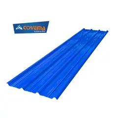 COVEMA - Techo Aluzinc TR4 Azul - 1.08 mts x 3.60 mts x 0.30 mm