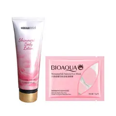 BIOAQUA - Crema Body Lotion Cherimoya + Parches de Ojos Sakura