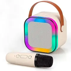 GENERICO - Parlante LED RGB Karaoke Inalámbrico - K12 - PERLA