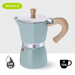 GENERICO - CAFETERA ITALIANA 9 TAZAS CELESTE