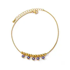 SHOPSMART - Tobillera Ojo Turco Azul en Acero