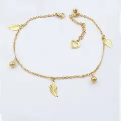 SHOPSMART - Tobillera Hojas en Acero