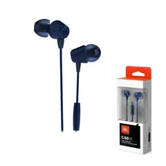 JBL - C50HI Auriculares ultraligeros con potentes graves Azul