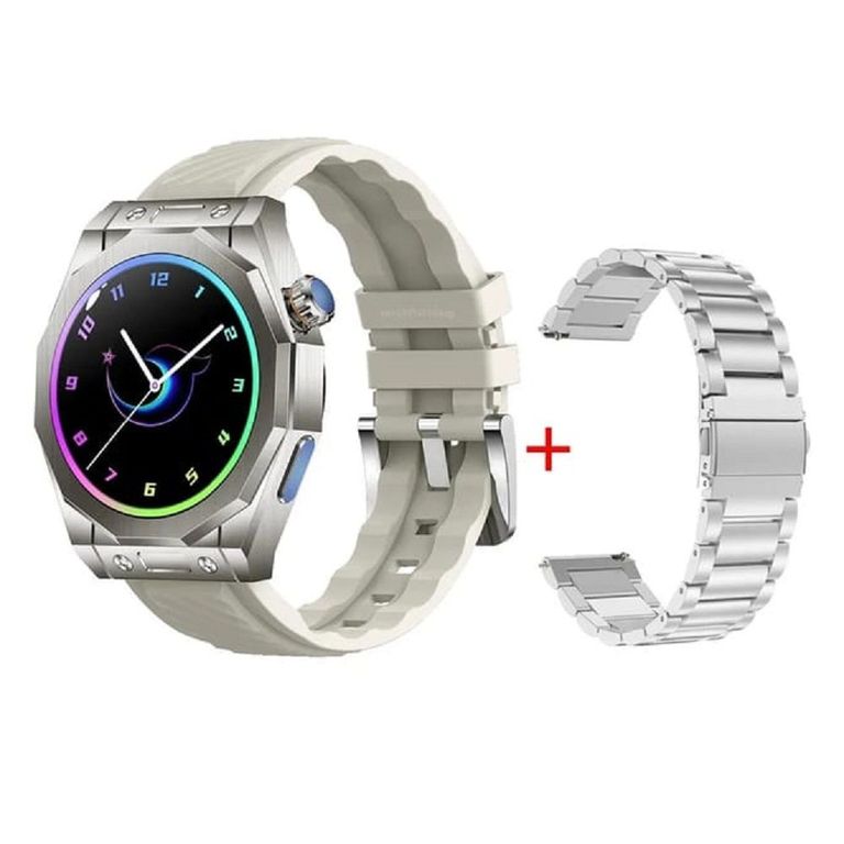 SmartWatch Z83 MAX CON 3 CORREAS INTERCAMBIABLES- PLATEADO
