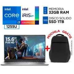 DELL - Laptop Intel Core i7 1255U 32GB 1TB INSPIRON 15 12va Gen 15.6" Full HD IPS + MOCHILA