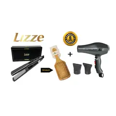 LIZZE - Pack Plancha Extreme + Secadora Extreme + Cepillo Raqueta Bambu