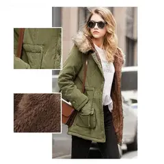 GENERICO - Parka Army Coreana Dama Color Verde Militar