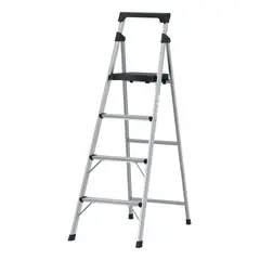 TRUPER - Escalera tubular plegable 4 peldaños de aluminio