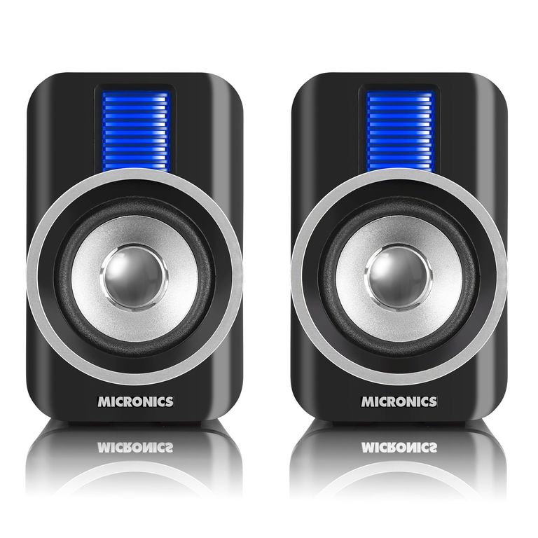 PARLANTE GAMER 2.0 BOSS BLACK S302 USB 3" LED Azul