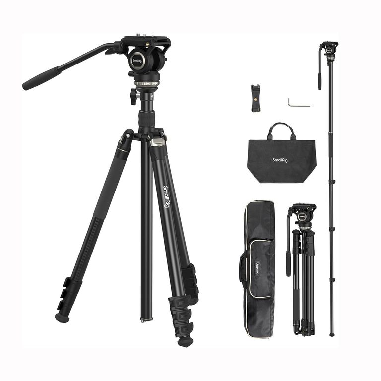 Trípode Monopie SmallRig CT210 de Cabezal Fluido Cámaras Hasta 6Kg