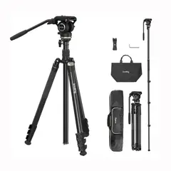 GENERICO - Trípode Monopie SmallRig CT210 de Cabezal Fluido Cámaras Hasta 6Kg