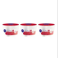 NIVEA - Crema Hidratante Facial 5 en 1 Cuidado Anti-Arrugas 50ML X3