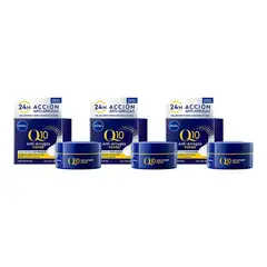 Nivea - Crema Antiarrugas Noche Q10 Plus 50ML x3