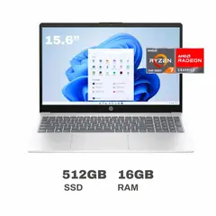 HP - Laptop 15-fc0012la R7 7730U 16gb 512gb 15.6 Fhd Freedos color plateado