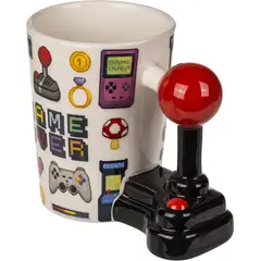 GENERICO - TAZA GAMER JOYSTICK ARCADE GAMER OVER