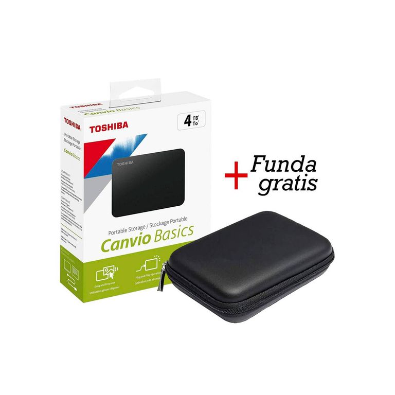 Disco Externo 4TB 3.0 Canvio Basics + Funda Regalo
