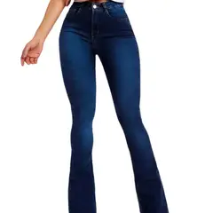 BLWOENS - Jeans largos para mujer -Azul Oscuro
