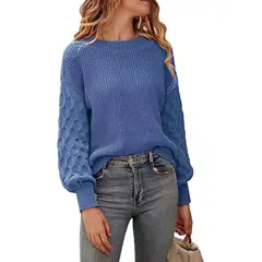 BLWOENS - Suéter de punto para Mujer -Azul
