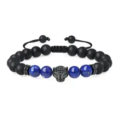 GENERICO - Pulsera Premium de Piedras Naturales de Malaquita para Hombre