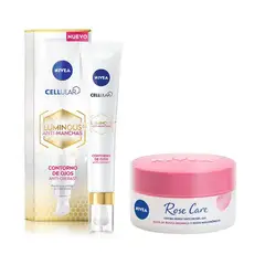 NIVEA - Hidratante en Gel RoseCare 50ML + Contorno de Ojos Luminous 15ML