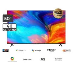 TCL - TELEVISOR UHD 4K 50 SMART TV 50P635 GOOGLE TV