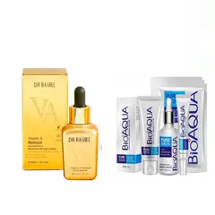 BIOAQUA - Vitamina A Retinol Serum Y PURE SKIN 4 PIEZAS ANTIACNÉ