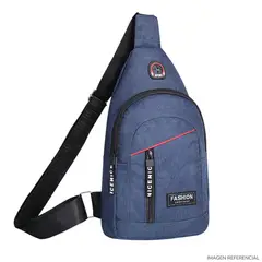 GENERICO - Mochila Morral Bandolera Riñonera Cruzado Juvenil Antirrobo Con USB