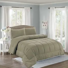 CASATEX - Edredón 2 plazas + Juego de sábanas 100% Algodón - 5 piezas