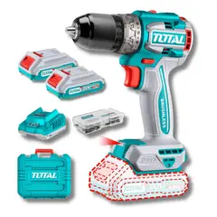 TOTAL - Taladro atornillador chuck metalico 60 Nm 20v