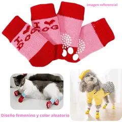 GENERICO - MEDIAS ANTIDESLIZANTES MASCOTA PERROS GATOS HEMBRA T-S