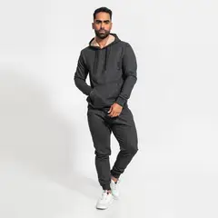 GENERICO - Conjunto buzo afranelado polera y jogger para hombre gris Arcoi