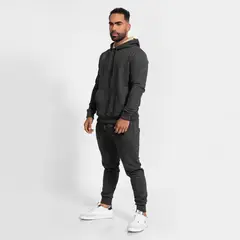 GENERICO - Conjunto buzo de algodón polera y jogger para hombre gris Arcoi