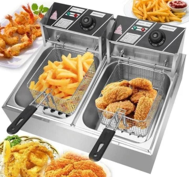 FREIDORA ELÉCTRICA AUTOMÁTICA DE 2 COMPARTIMIENTOS