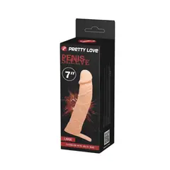 PRETTY LOVE - Funda Alargador Pene Realista 18 cm Engrosador Extensor Punta Sólida