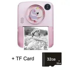 SOONPAM - Regalo Día del Niño Mini Cámara Imprimible M1 32G Rosa