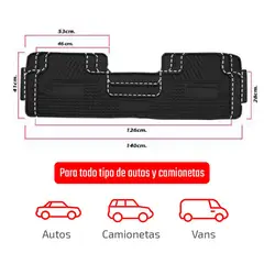 GENERICO - Piso de jebe protector alfombra auto universal negro